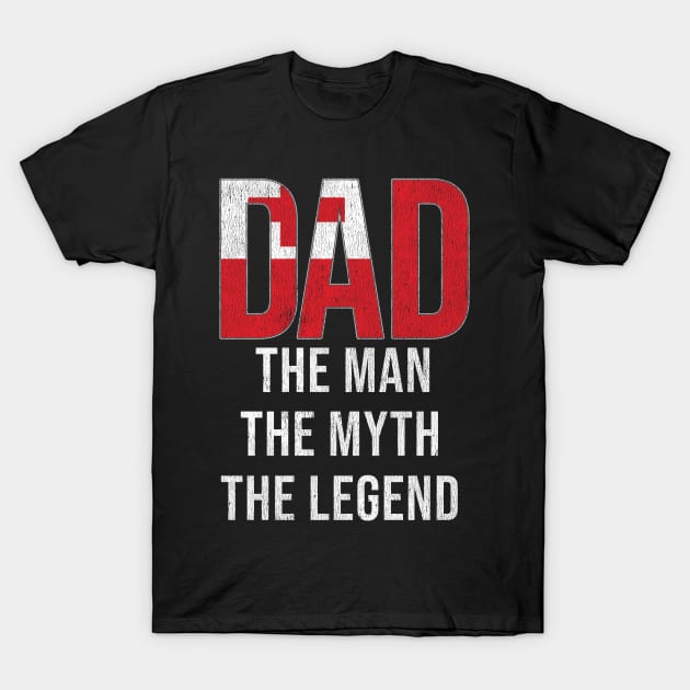 Togan Dad The Man The Myth The Legend - Gift for Togan Dad With Roots From Togan T-Shirt by Country Flags